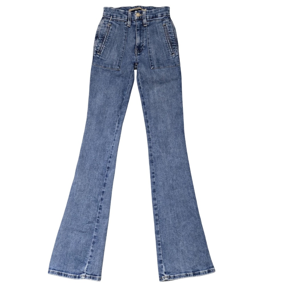 Hudson Barbara Jeans Womens 24 Blue Flare High Rise Starlet Stretch Denim Pants